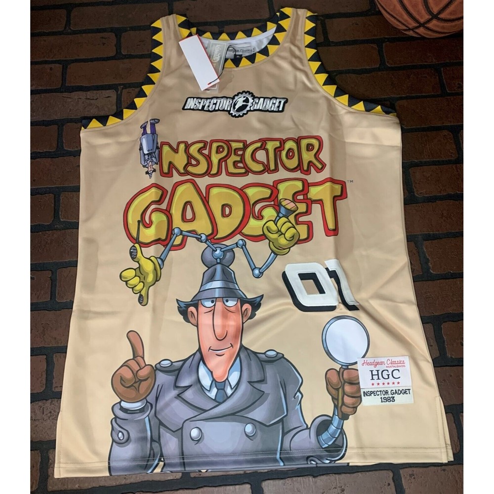 INSPECTOR GADGET Headgear Classics‎ Basketball Jersey ~Never Worn~ S L XL XXL